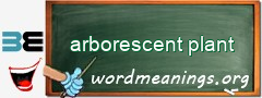 WordMeaning blackboard for arborescent plant